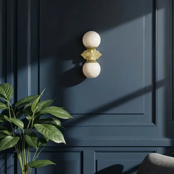 Orly 7.5" Aged Brass Sconce with Clear Glass - Image 6