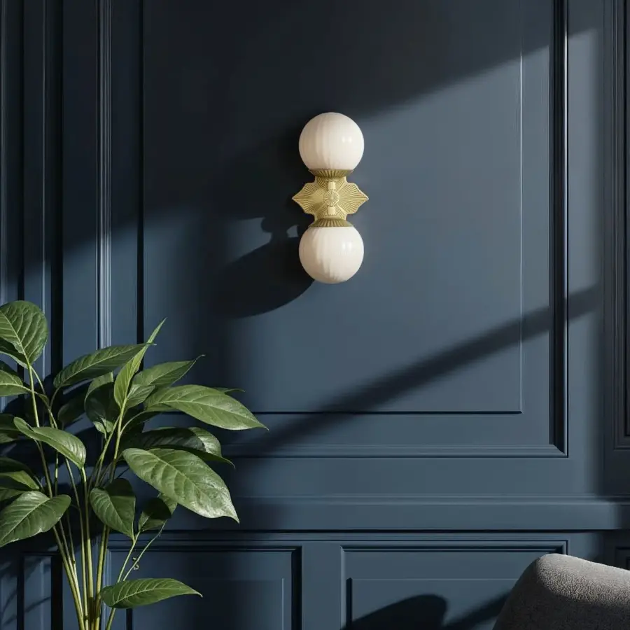Orly 7.5" Aged Brass Sconce with Clear Glass - Image 6