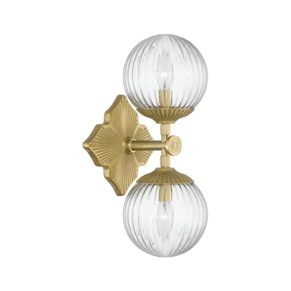 Orly 7.5" Aged Brass Sconce with Clear Glass - Image 8