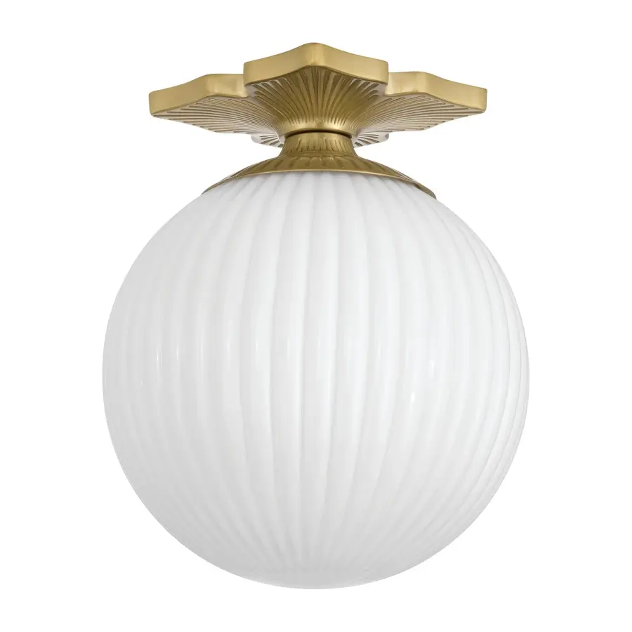 Orly 10" Semi Flush Mount in Aged Brass - Image 2