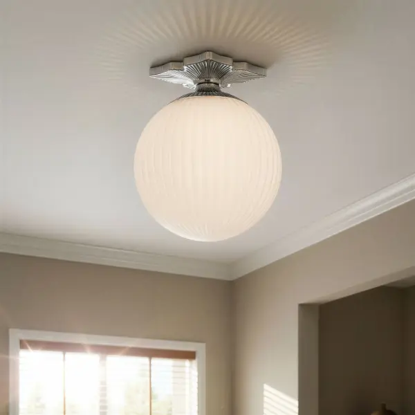 Orly 10" Semi Flush Mount in Aged Brass - Image 21