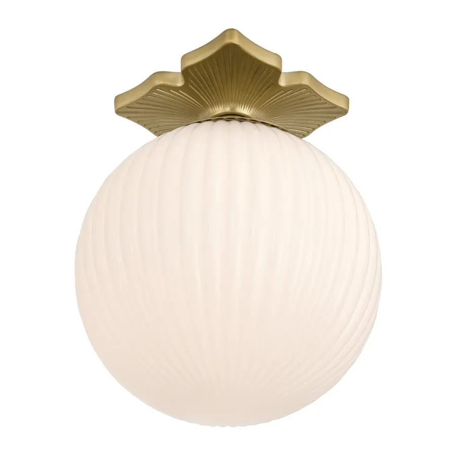 Orly 10" Semi Flush Mount in Aged Brass - Image 4