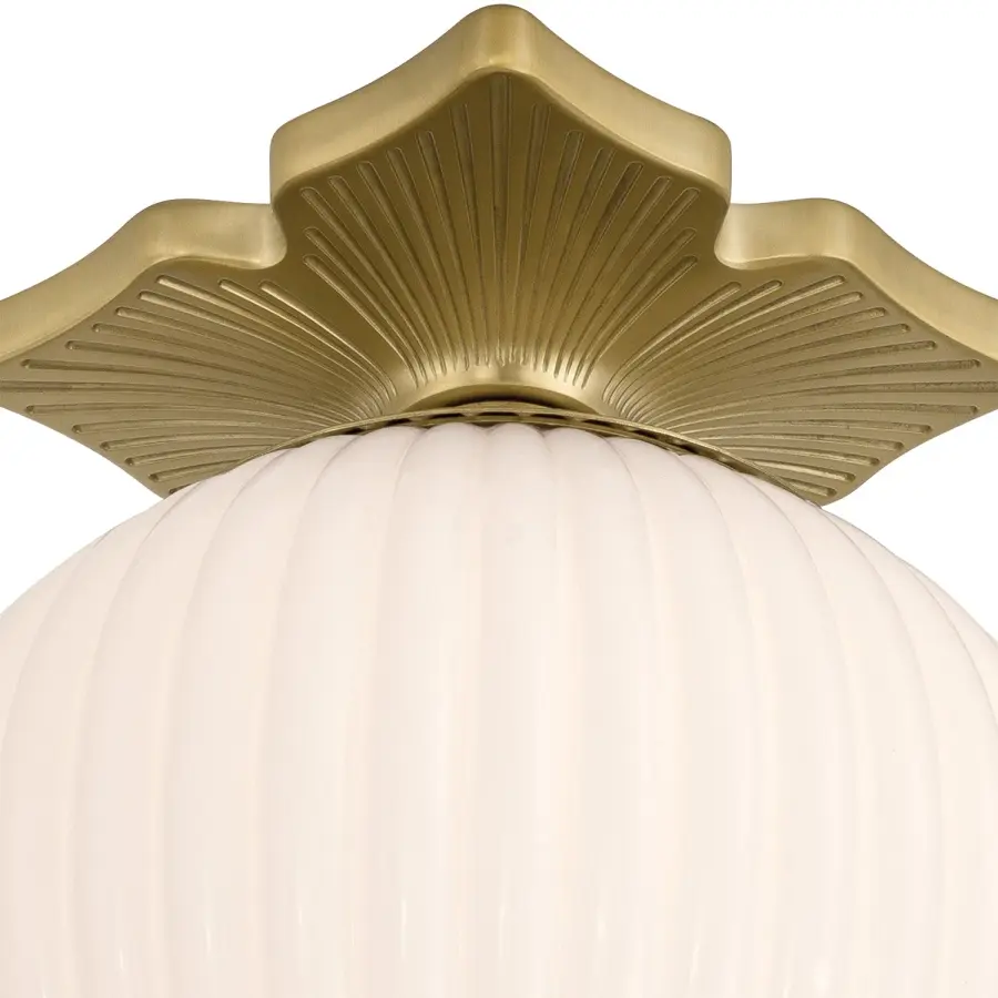 Orly 10" Semi Flush Mount in Aged Brass - Image 5
