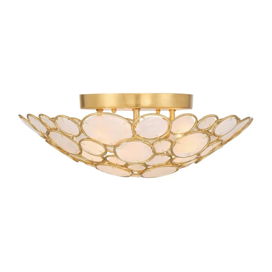 Palla 16" Semi Flush Mount in Antique Gold - Image 3