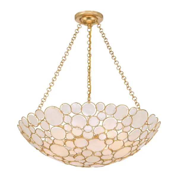 Palla 24.5" Chandelier in Antique Gold - Image 1