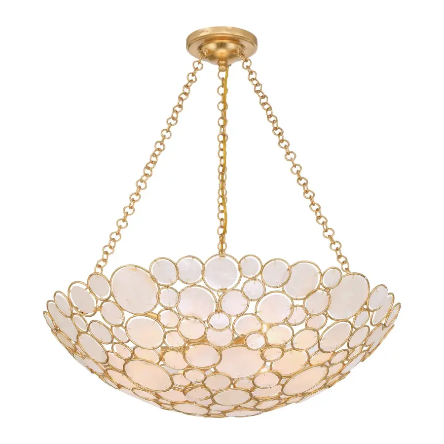 Palla 24.5" Chandelier in Antique Gold - Image 1