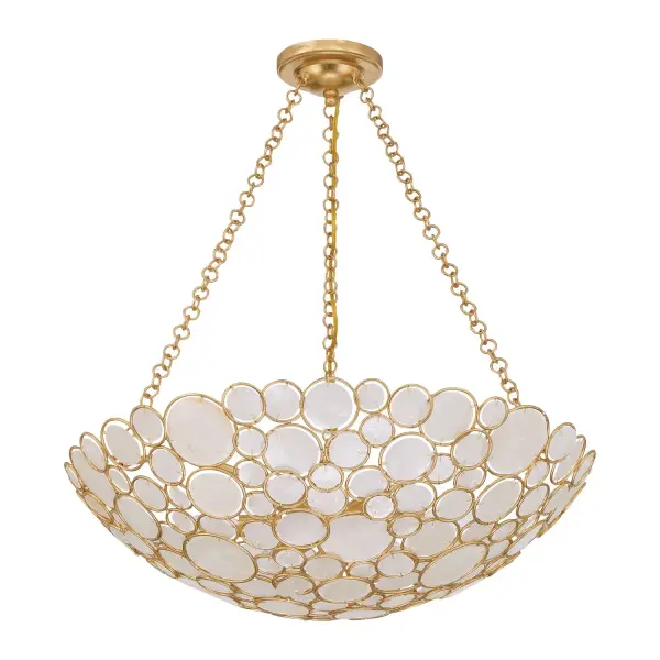 Palla 24.5" Chandelier in Antique Gold - Image 2