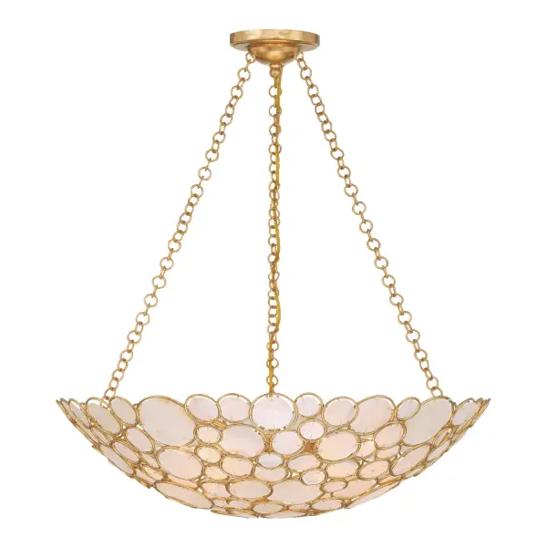 Palla 24.5" Chandelier in Antique Gold - Image 3
