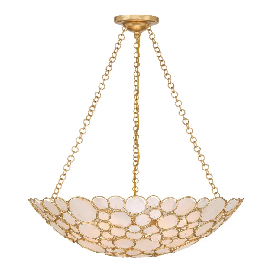 Palla 24.5" Chandelier in Antique Gold - Image 3