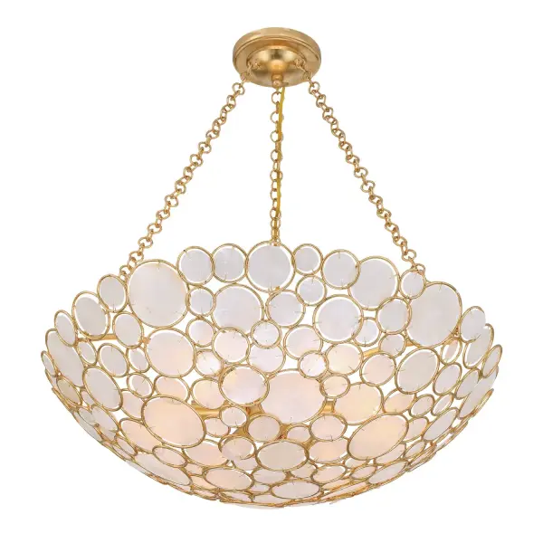 Palla 24.5" Chandelier in Antique Gold - Image 4