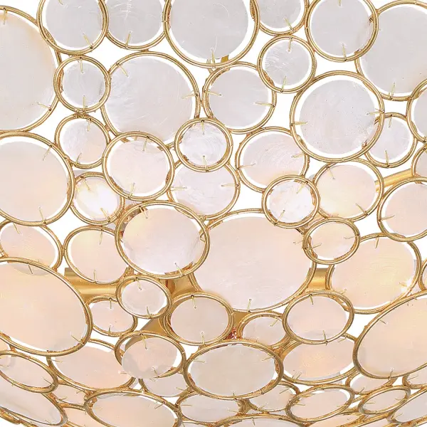 Palla 24.5" Chandelier in Antique Gold - Image 5