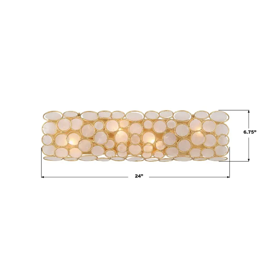Palla 24" Bathroom Vanity Light in Antique Gold - Image 7