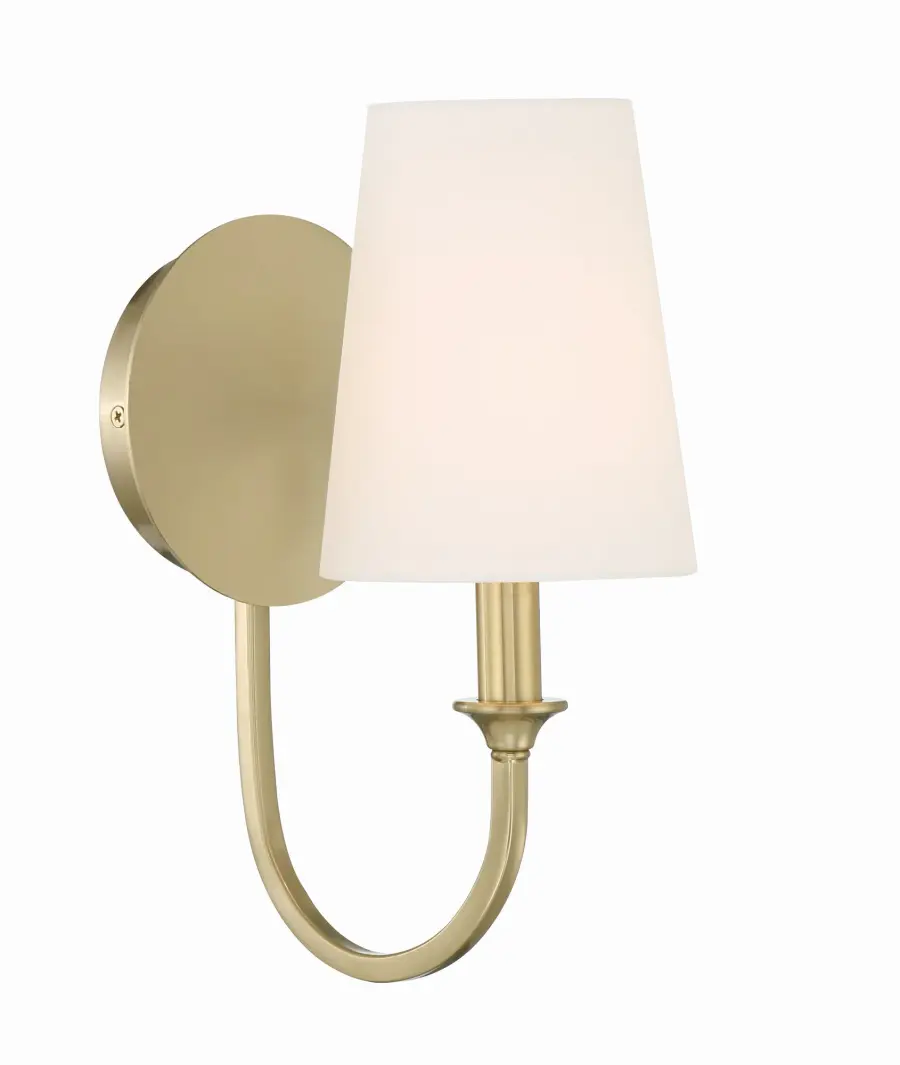 Sleek Transitional Sconce with Modern Swooping Arm Design - Image 1