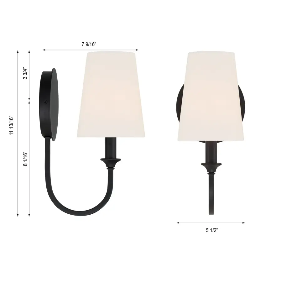 Sleek Transitional Sconce with Modern Swooping Arm Design - Image 13