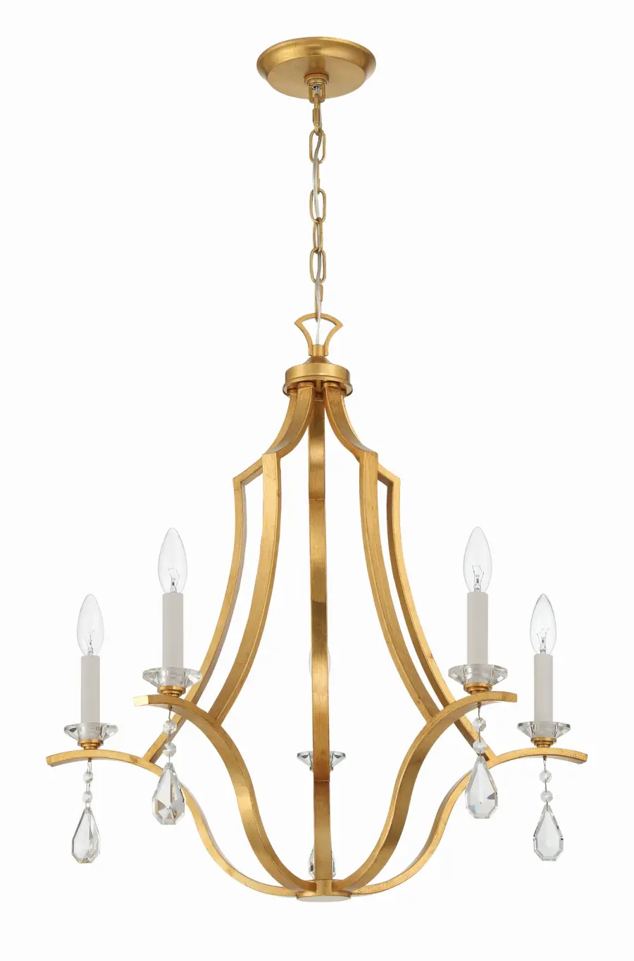 Perry 25.5" Chandelier in Antique Gold - Image 2