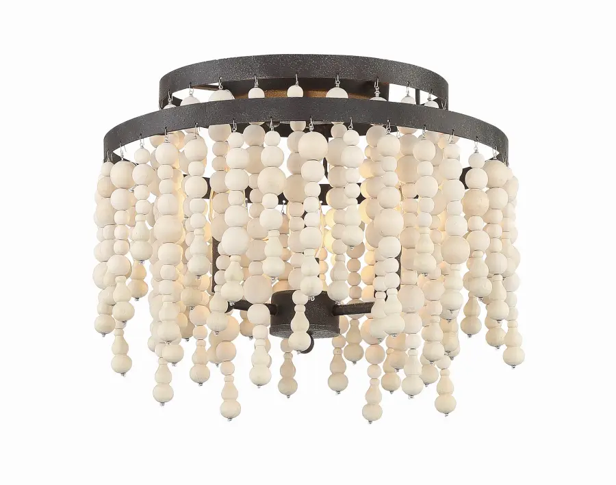 Poppy 15" Semi Flush Mount in Forged Bronze - Image 1