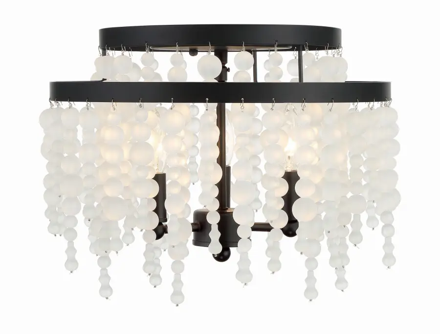 Poppy 15" Semi Flush Mount in Forged Bronze - Image 12