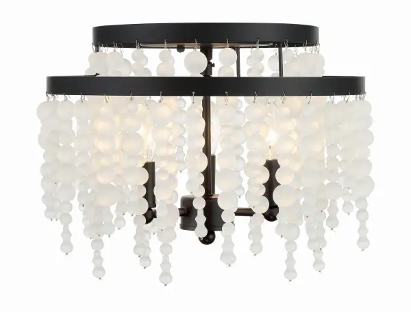 Poppy 15" Semi Flush Mount in Forged Bronze - Image 13