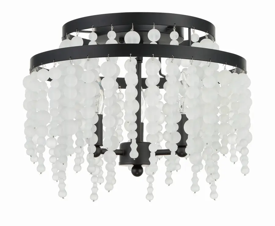 Poppy 15" Semi Flush Mount in Forged Bronze - Image 14