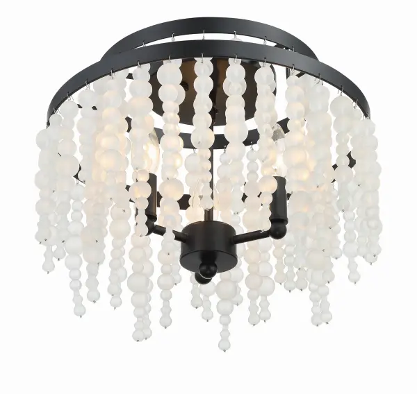 Poppy 15" Semi Flush Mount in Forged Bronze - Image 15