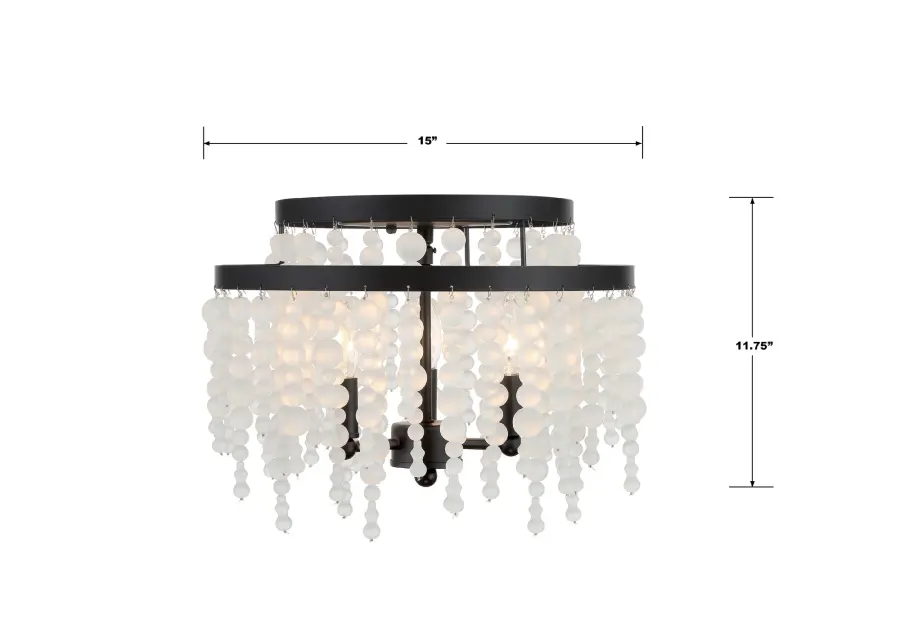 Poppy 15" Semi Flush Mount in Forged Bronze - Image 16
