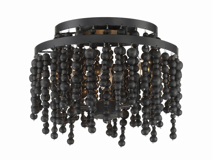 Poppy 15" Semi Flush Mount in Forged Bronze - Image 7