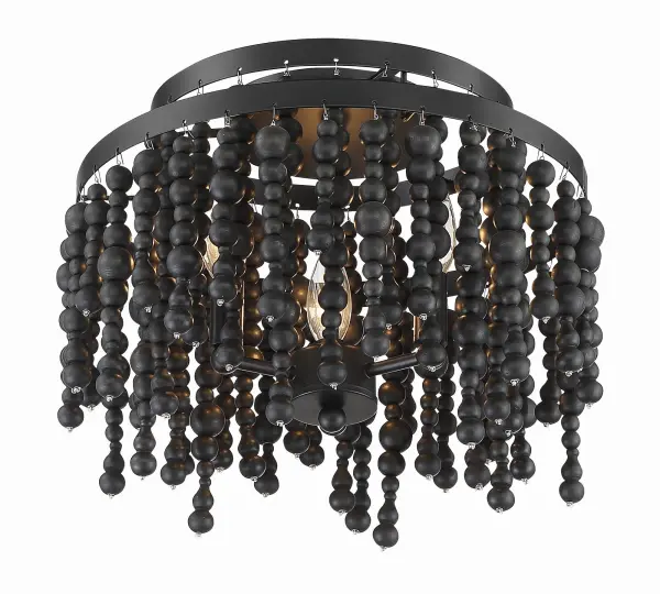 Poppy 15" Semi Flush Mount in Forged Bronze - Image 8