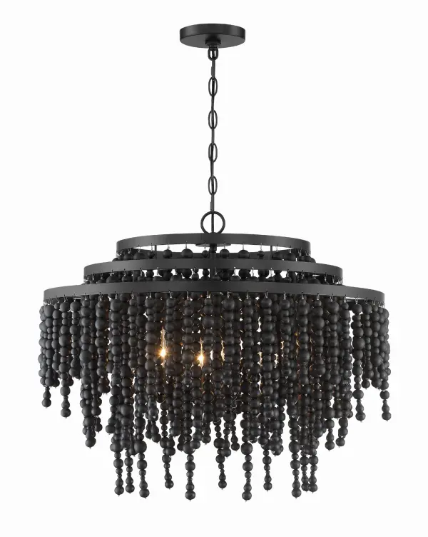 Poppy 26.5" Chandelier in Matte Black - Image 1