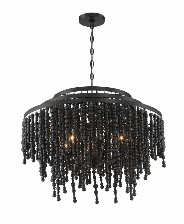 Poppy 26.5" Chandelier in Matte Black - Image 2