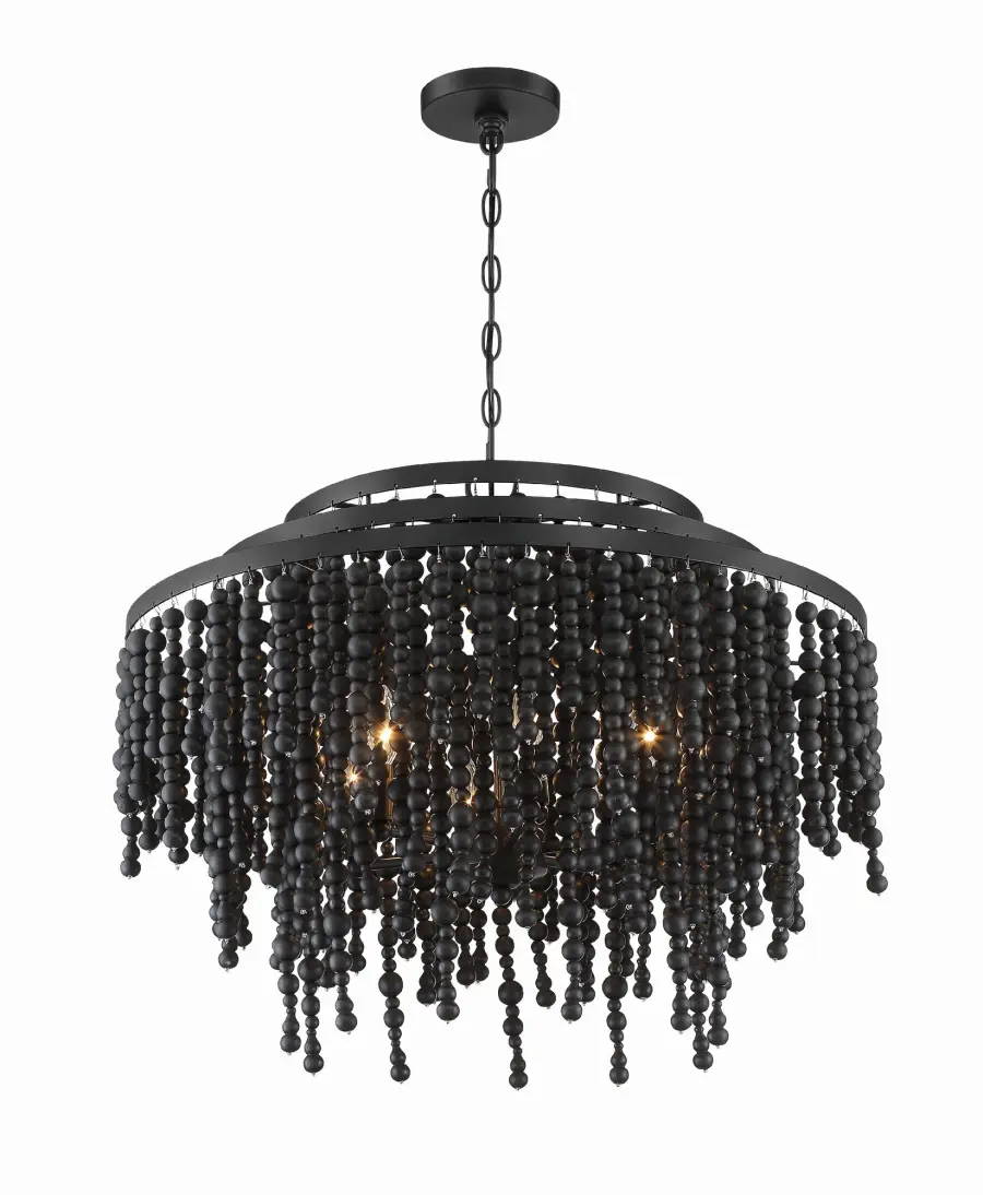 Poppy 26.5" Chandelier in Matte Black - Image 2