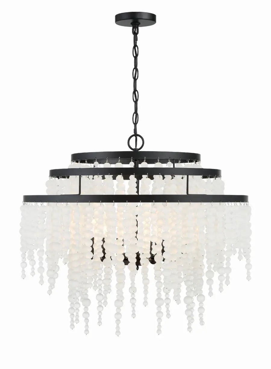 Poppy 26.5" Chandelier in Matte Black - Image 11