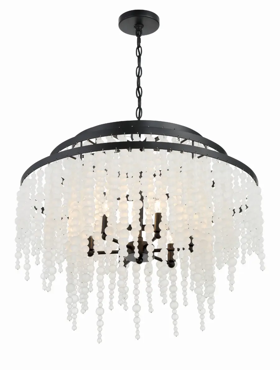Poppy 26.5" Chandelier in Matte Black - Image 12