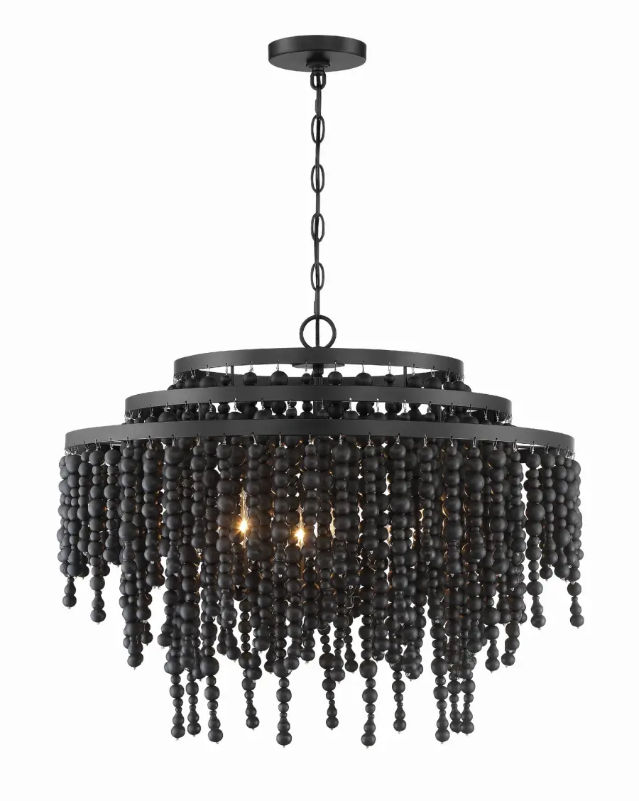 Poppy 26.5" Chandelier in Matte Black - Image 3