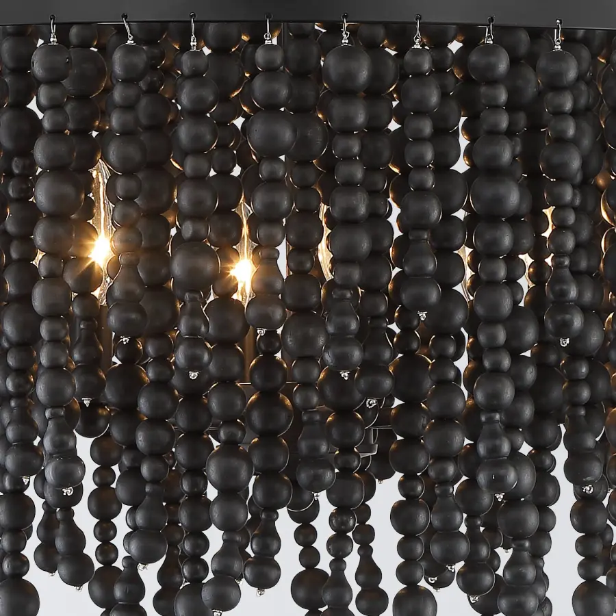 Poppy 26.5" Chandelier in Matte Black - Image 4