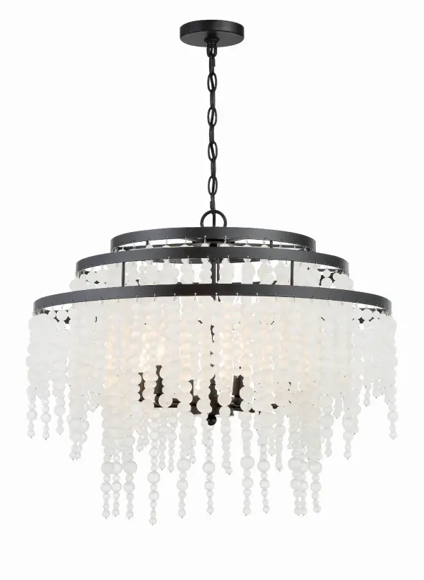 Poppy 26.5" Chandelier in Matte Black - Image 9
