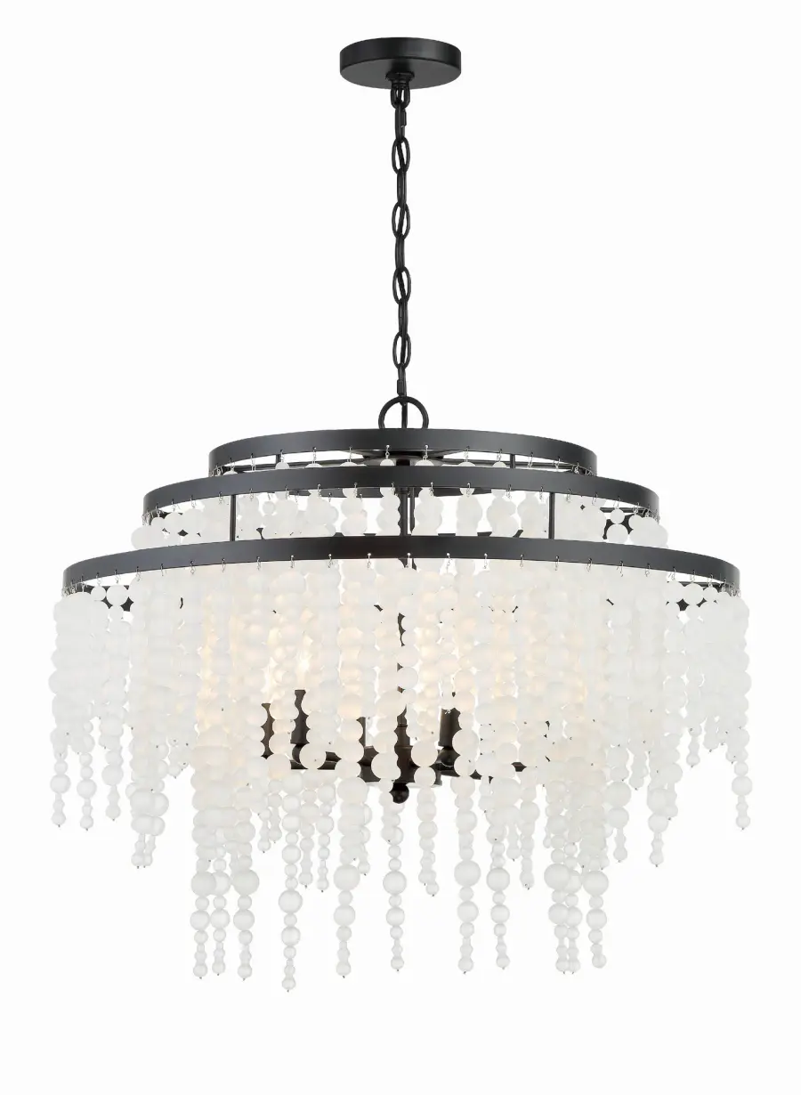 Poppy 26.5" Chandelier in Matte Black - Image 9