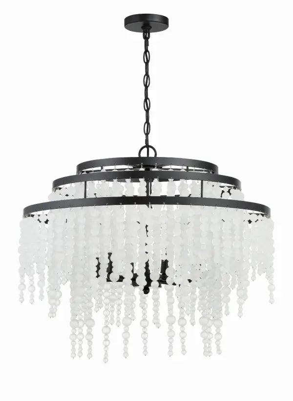 Poppy 26.5" Chandelier in Matte Black - Image 10