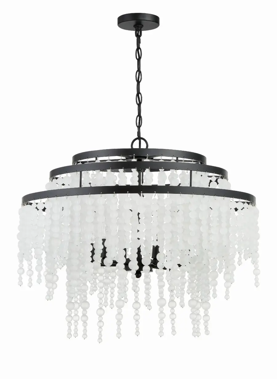 Poppy 26.5" Chandelier in Matte Black - Image 10