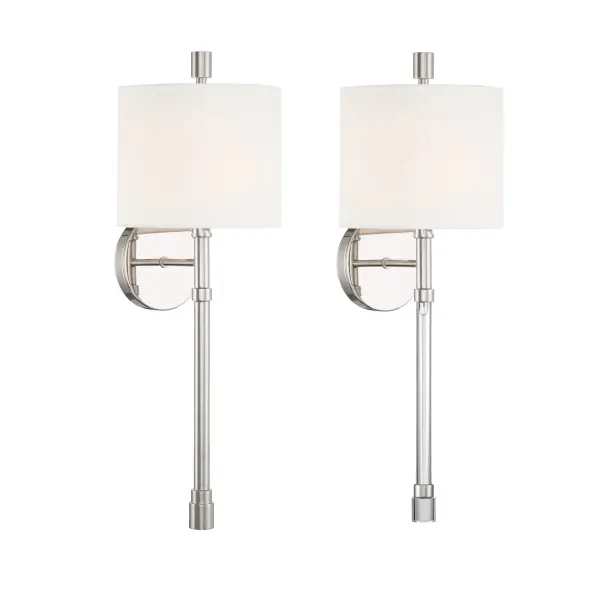 Rachel 8" Polished Nickel Sconce - Image 11