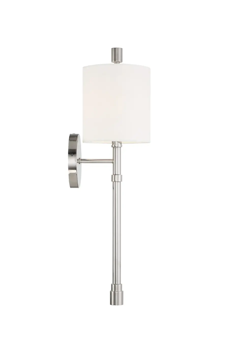 Rachel 8" Polished Nickel Sconce - Image 13