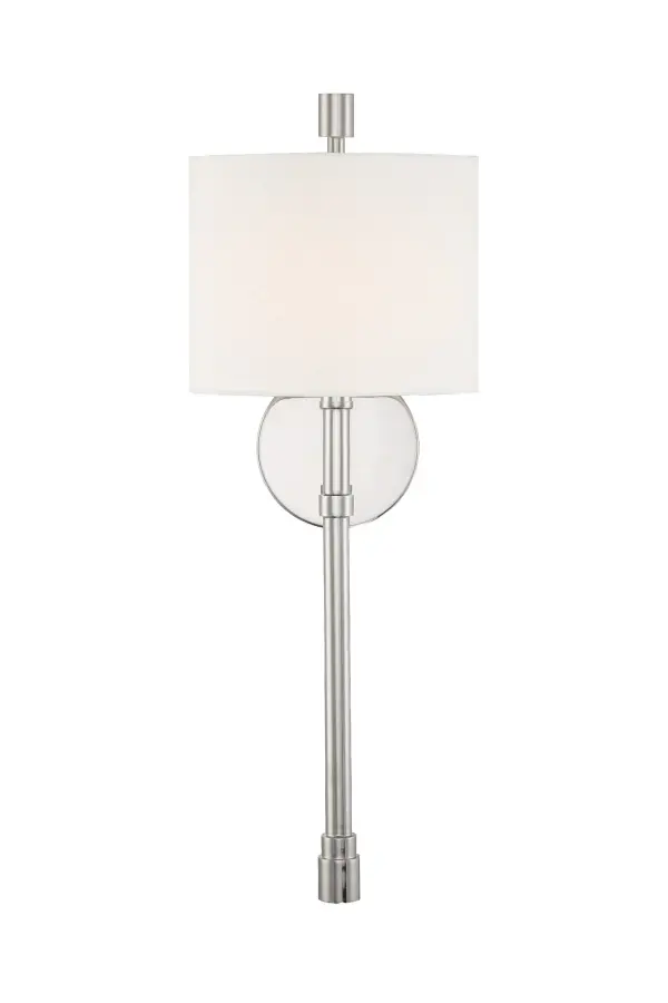 Rachel 8" Polished Nickel Sconce - Image 15