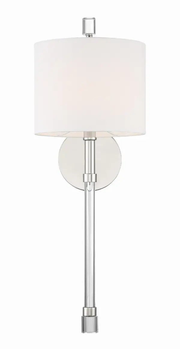Rachel 8" Polished Nickel Sconce - Image 16