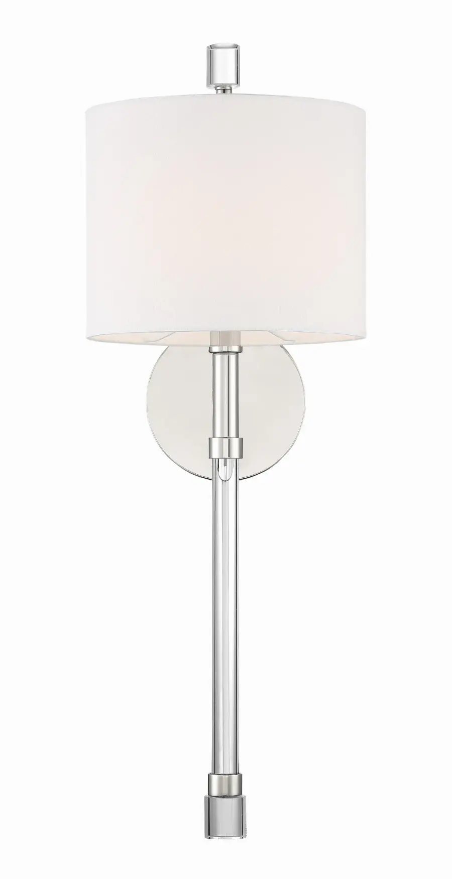 Rachel 8" Polished Nickel Sconce - Image 16