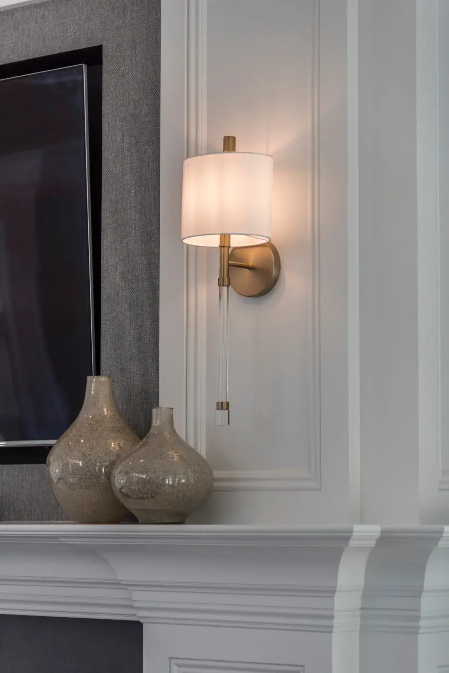 Rachel 8" Polished Nickel Sconce - Image 8