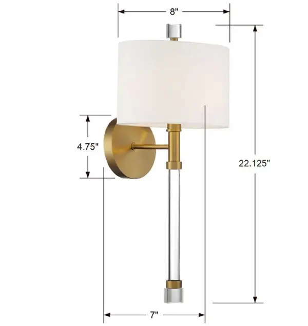 Rachel 8" Polished Nickel Sconce - Image 9