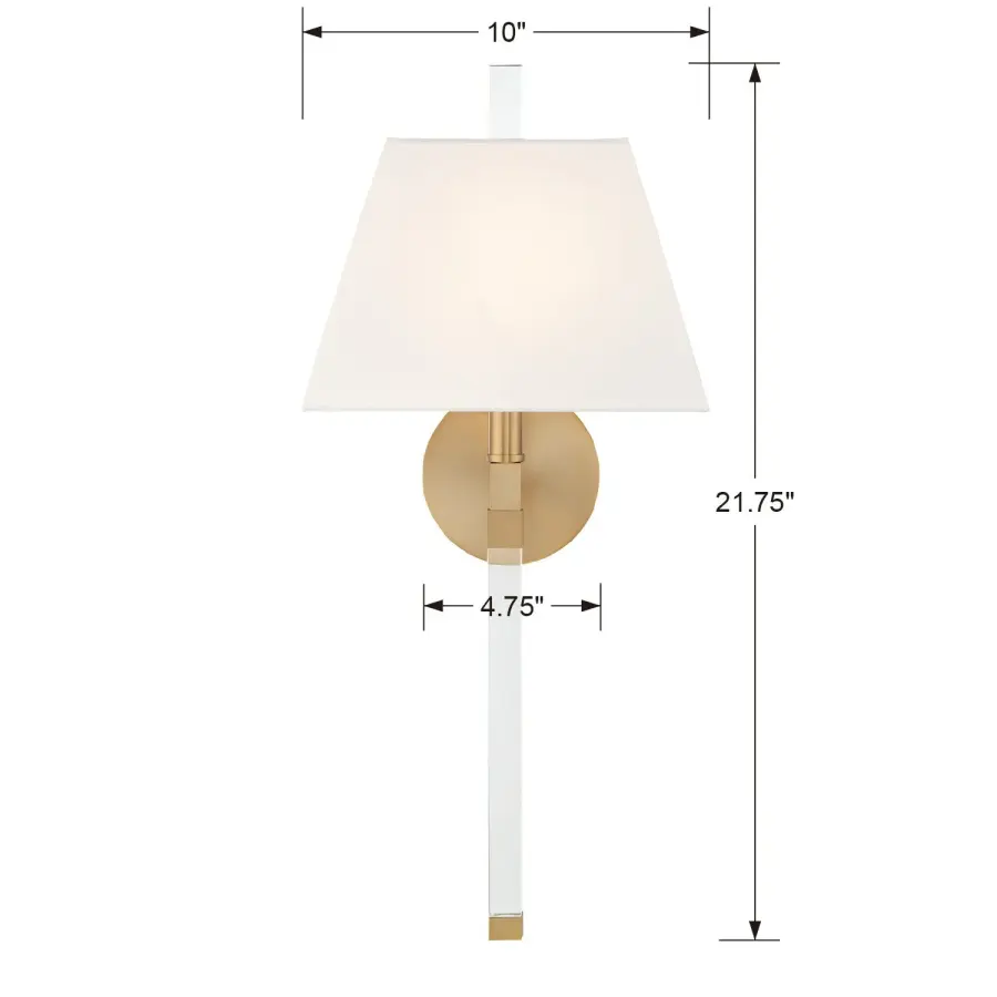 Renee 10" Sconce in Aged Brass - Image 7