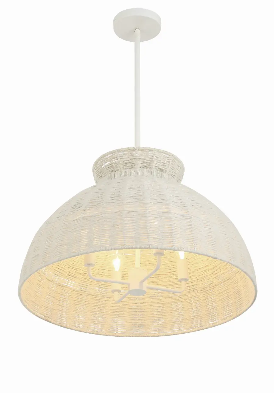 Reese 22" Hand-Woven Jute Pendant - Image 4