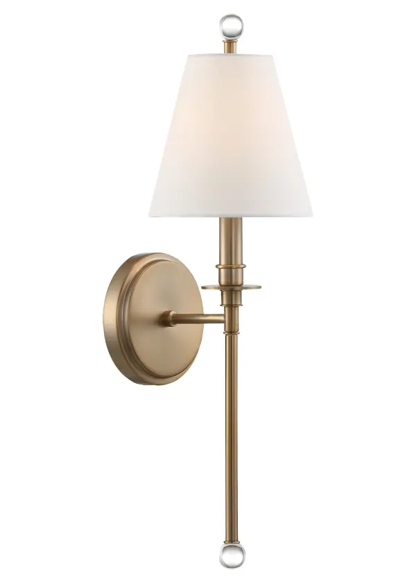 Riverdale 6" Sconce in Aged Brass - Image 3