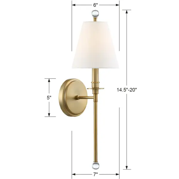Riverdale 6" Sconce in Aged Brass - Image 9