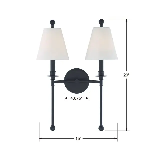Riverdale 15" Sconce in Aged Brass - Image 12